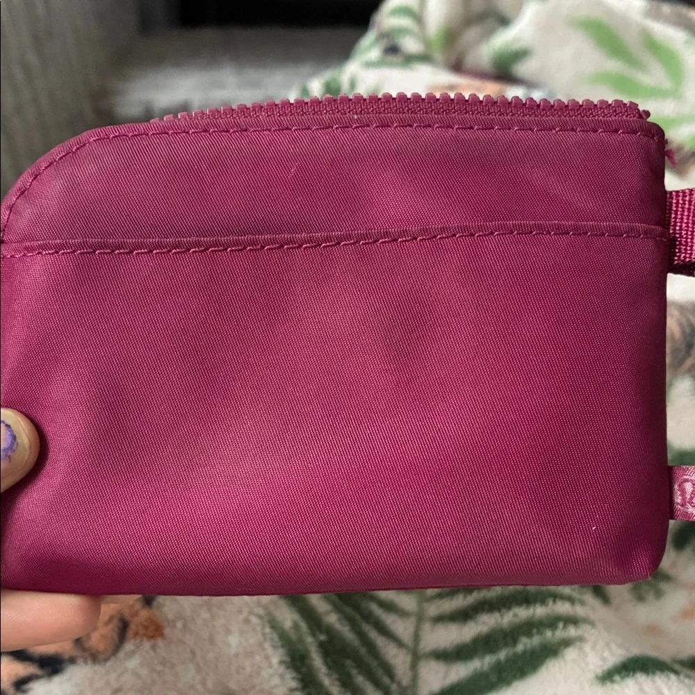 lululemon athletica Burgundy Zip Pouch with Green Coin Case - Picture 6 of 6